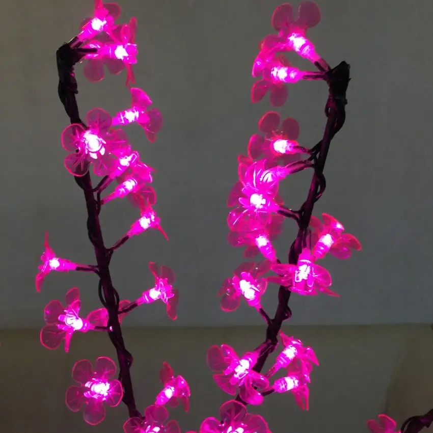 LED Artificial Cherry Blossom Tree Light Christmas Light 1152pcs LED Bulbs 2m/6.5ft Height 110/220VAC Rainproof Outdoor Use Free