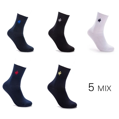 5 mix PIER POLO повседневные мужские деловые носки высокого качества, мягкие брендовые носки из чесаного хлопка, носки с вышитым логотипом для мужчин, подарок - Цвет: 5 mix