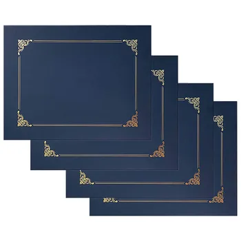

25Pack Blue Certificate Holders, Diploma Holders, Document Covers with Gold Foil Border,for Letter Size Paper