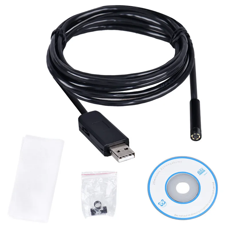 CARPRIE 7 мм 6 светодиодный USB 2 м кабель Водонепроницаемый Android эндоскоп CMOS 1/9 Мини USB эндоскоп Инспекционная камера Змея бороскоп