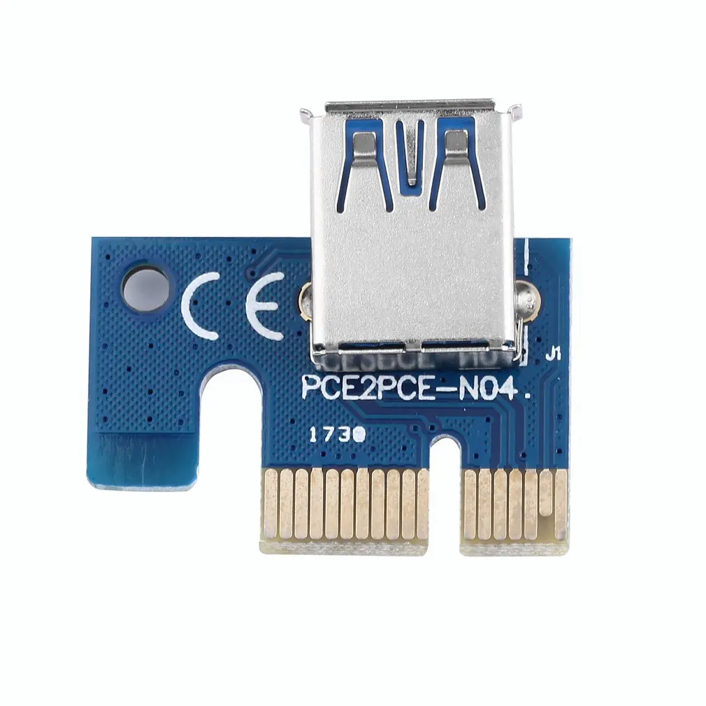 USB3.0 PCI-E Powered Express 1x to 16x Extender Riser Card Adapter Mining Conversion Wire 4 Pin Power Cable