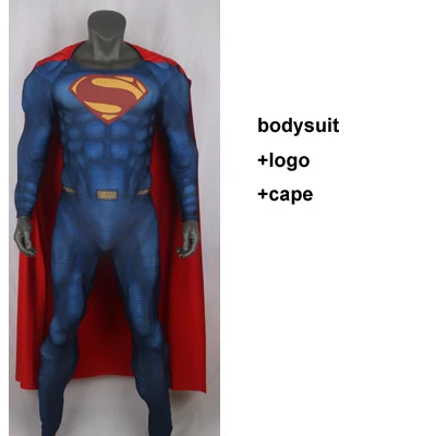 suit with cape Светящаяся мечта новейшая подкладка для мышц Супермен костюм Человек из стали Супермен Косплей Костюм с рельефом подкладка для мышц - Цвет: suit with cape