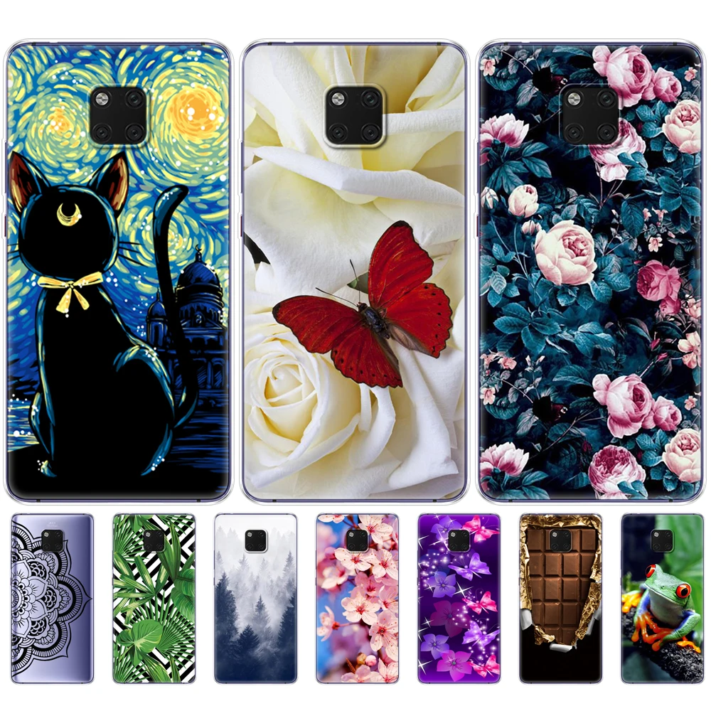 Силиконовый чехол для Huawei Mate 20 pro прозрачный мягкий из ТПУ телефона X накладка mate