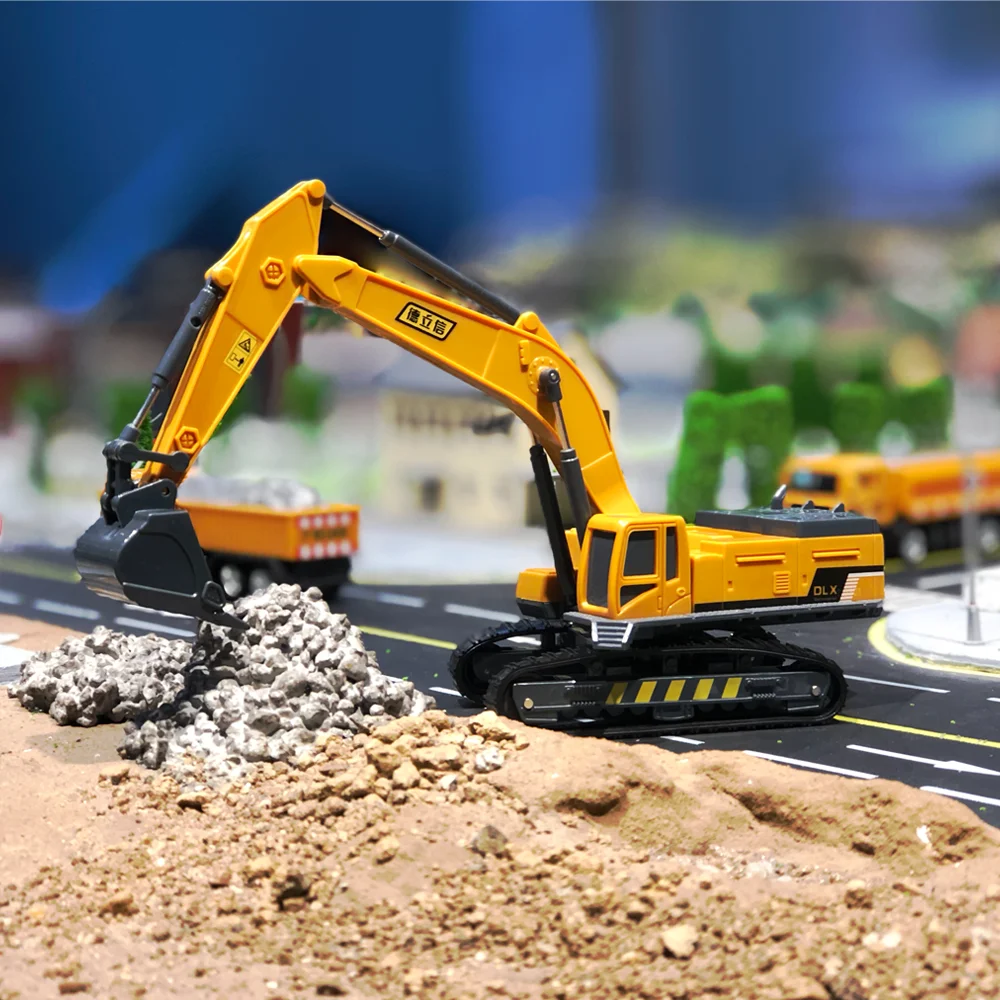 Экскаватор игрушка строительный грузовик 1/55 Diecast автокран землекоп трактор