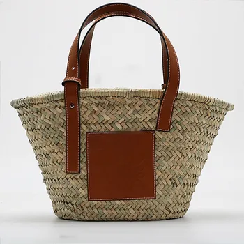 

Luxury Handbags Designer Summer Beach Bag Rattan Shoulder Bags for Women 2020 Woven Straw Basket Bag Bohemia Ladies Hand Bags
