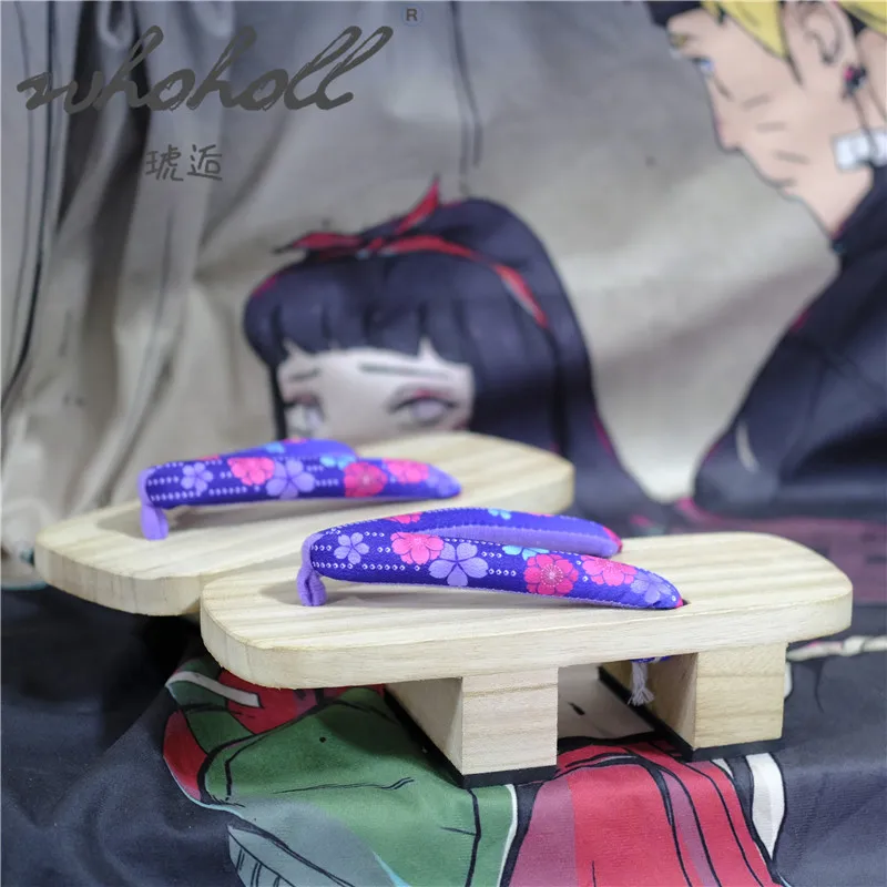 WHOHOLL Women Clogs shoes Japanese wooden Slipper Geta Kimono Slippers for women Anime Cosplay Shoes Summmer flip flops Female cosplay shoes
