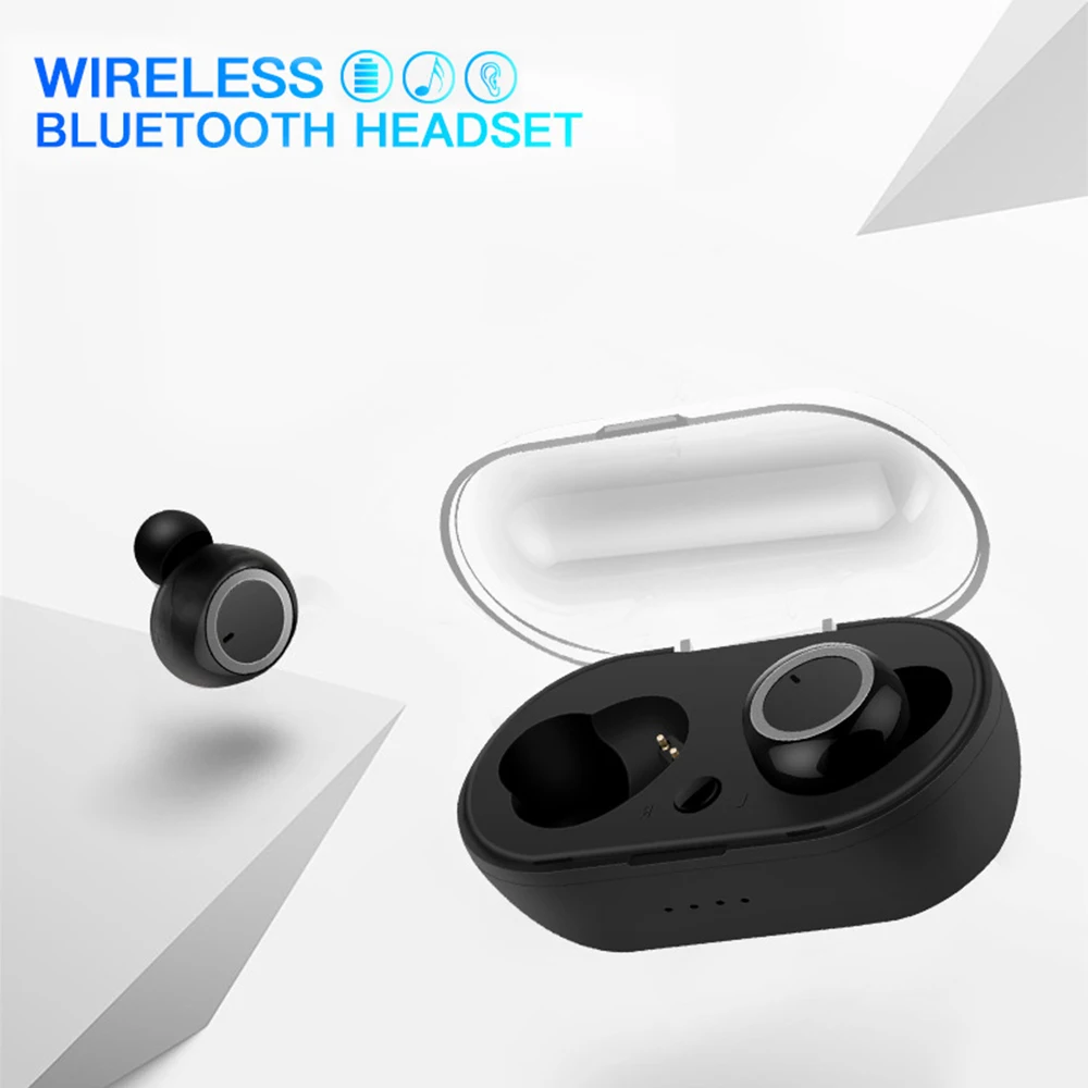 3D стерео беспроводные наушники, Bluetooth наушники, портативные наушники с зарядным устройством, спортивные наушники