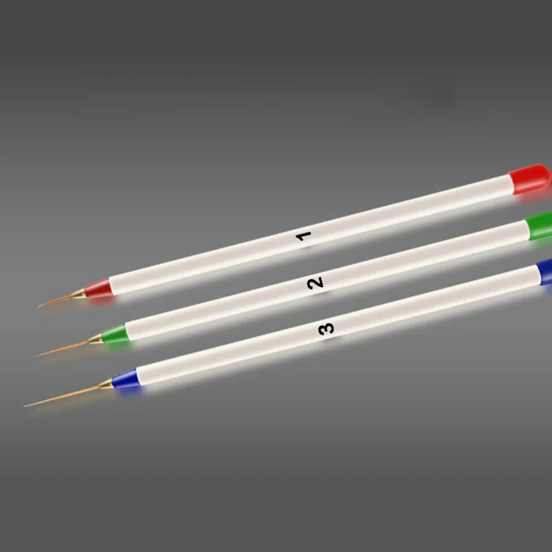 3 шт ногтей DIY Pull Line Ручка Рисование нанесение полос пластиковые супертонкая кисть набор инструментов LDO99