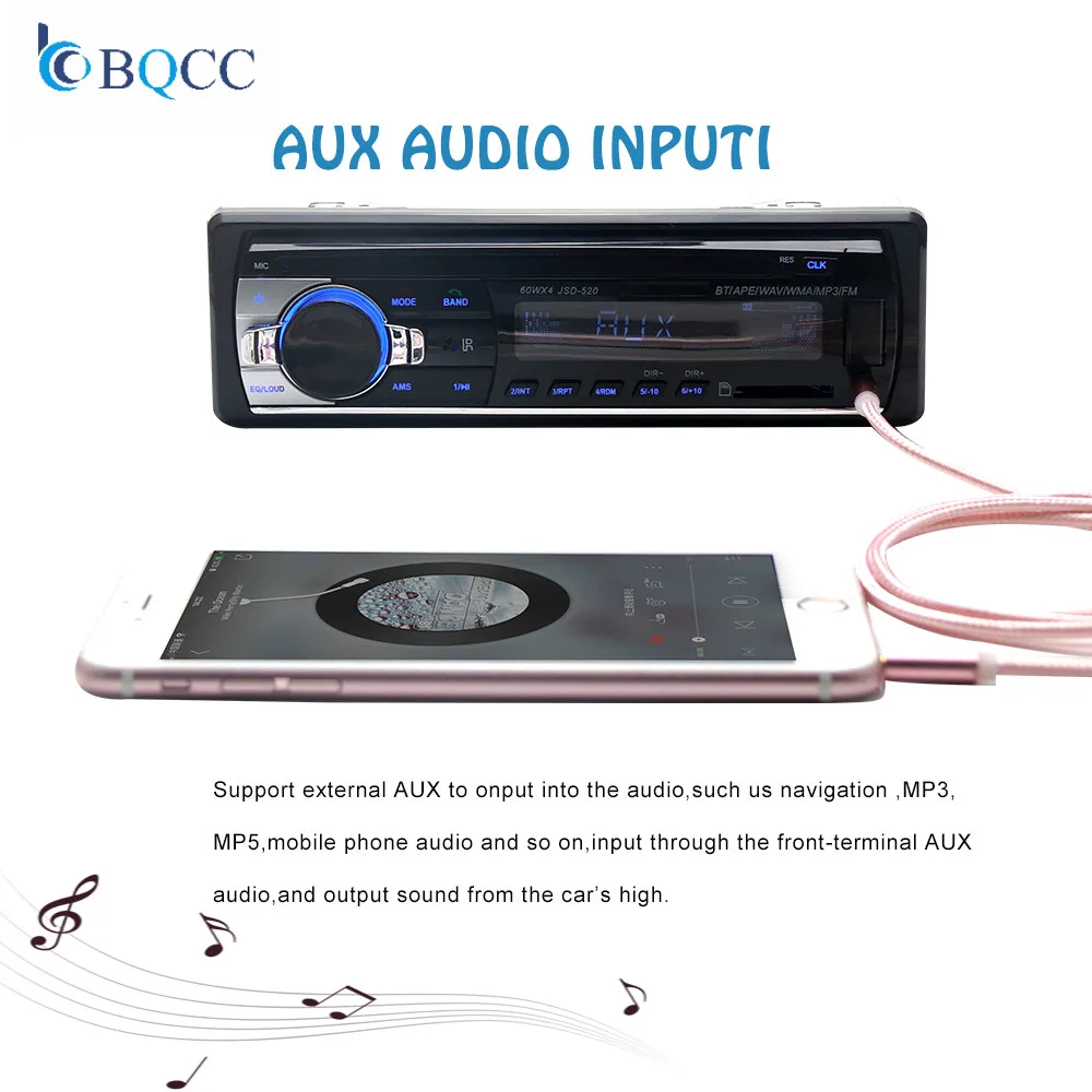 12V автомобильный стерео Bluetooth 1 Din авторадио радио FM Aux Вход приемник SD USB MP3 MMC игрок WMA