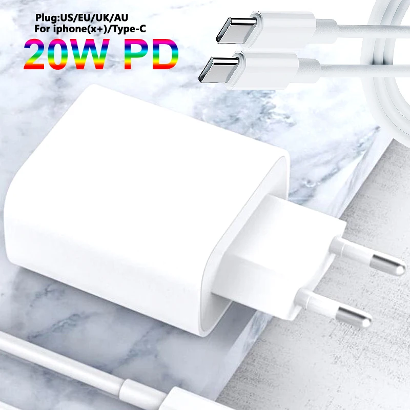 Зарядное устройство PD 20 Вт QC 3 0 Для iPhone 12 Pro 11 Xs Max Xr быстрая зарядка Type C для Samsung Xiaomi