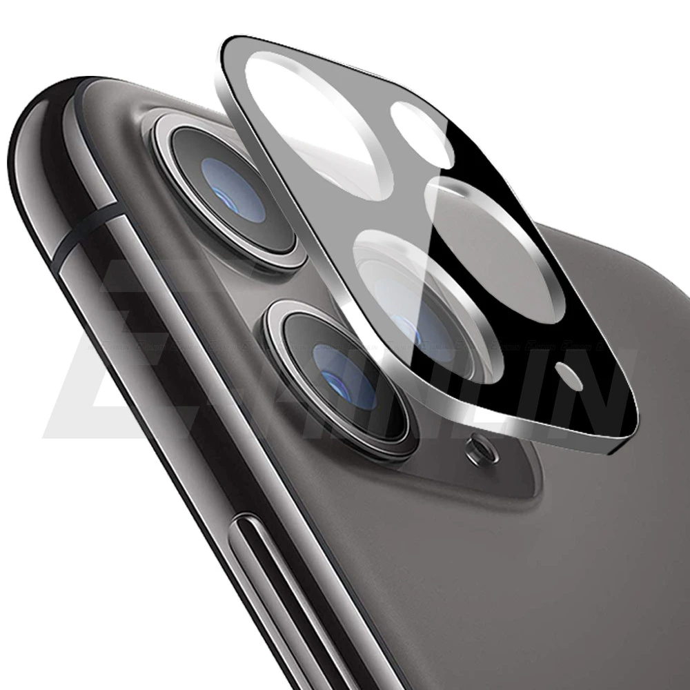 Back Camera Lens Case For iPhone 11 Pro Max Screen Protector Tempered Glass Rear Aluminum Metal Lens Ring Cover Protection Film