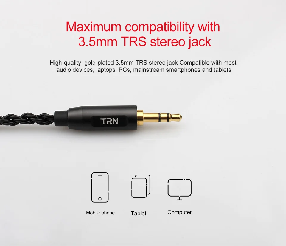 3.5mm MMCX 0.75 0.78 Upgrade 6 Core Black Silver Plated Cable Wire Earphone for TRN V30/V80/X6 CCA AS10 ZS10 AS0