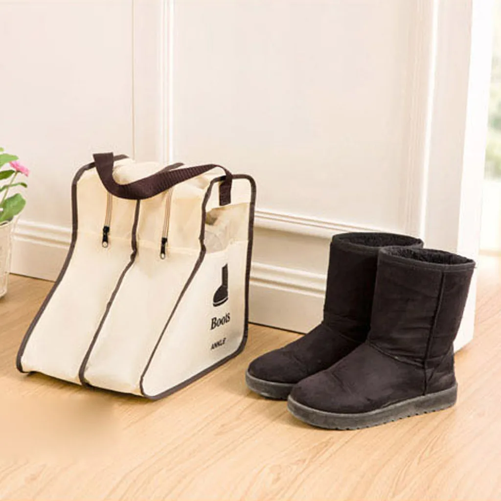 Модные ботинки; сумка для путешествий; сумка для обуви; домашняя обувь; сумка для хранения обуви; прозрачный пылезащитный чехол для ботинок; простой дизайн; цвет черный, бежевый