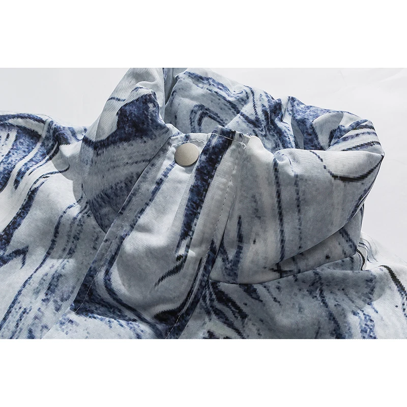 Китайский стиль Толстая куртка для командора мужская зимняя с чернильным