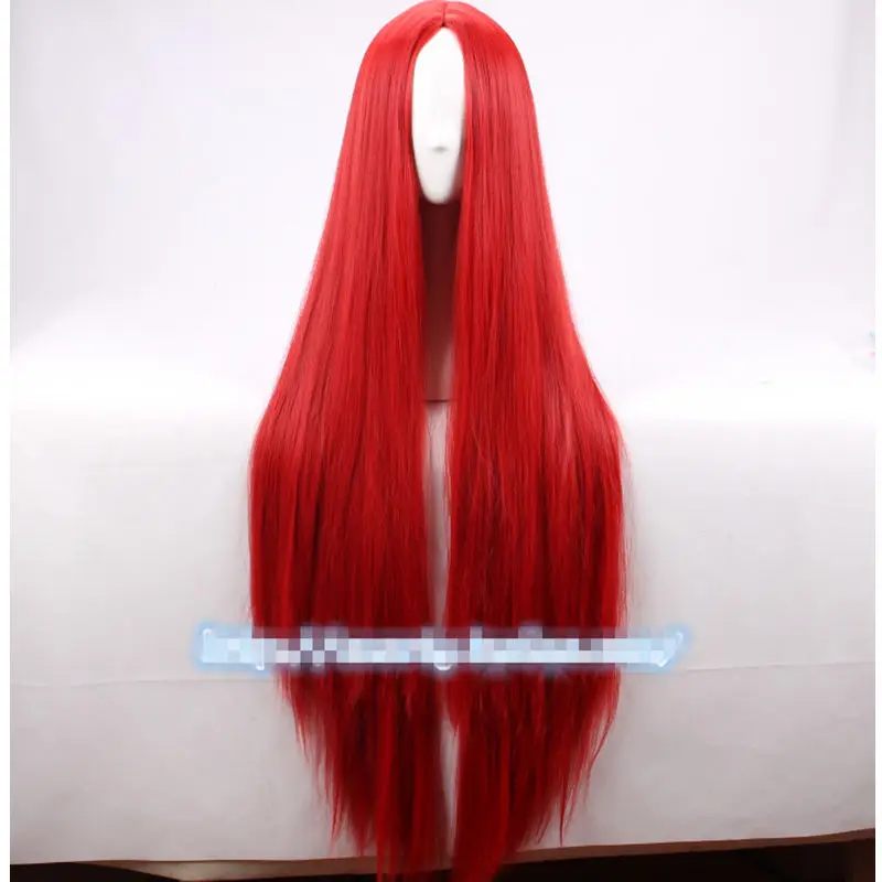 Wig ONLY Кошмар до Рождества костюм Салли для Хэллоуина взрослых женщин линия платье длинные прямые красные волосы сценические платья - Цвет: Wig ONLY