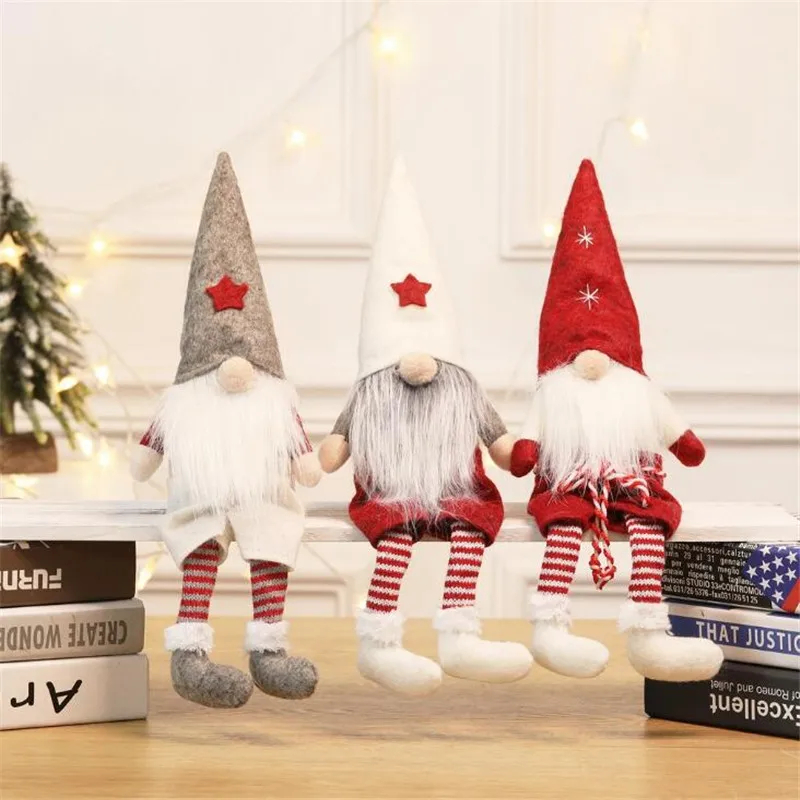 Новинка DIY милая игрушка без лица усы Длинная с капюшоном кукла Рождественская вечеринка украшение дома елка Новогодний подарок