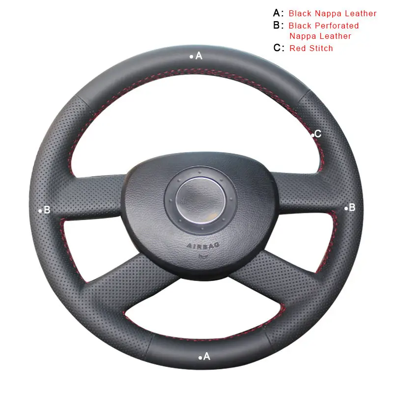 Top Layer Leather Автомобильная оплетка на рулевом колесе Крышка для Volkswagen VW Polo 2003-2006 DIY автомобильные чехлы на колеса Интерьер Автомобильные аксессуары-Стайлинг - Название цвета: Top Layer Leather