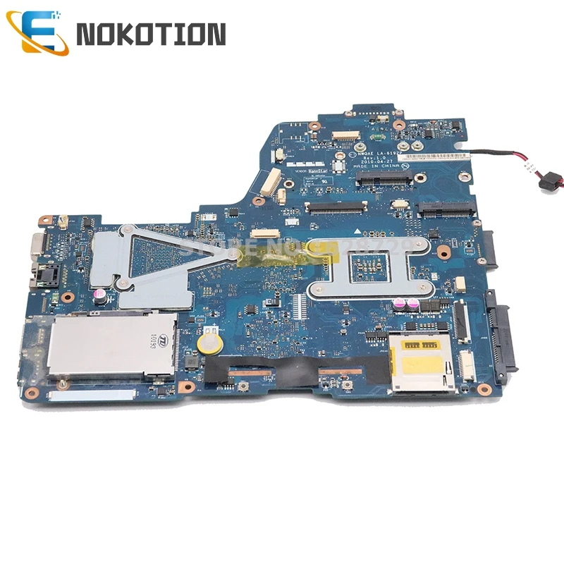 NOKOTION для Toshiba Satellite A665D Материнская плата ноутбука NMQAE LA-6192P K000108490 разъем S1 материнская плата процессор HD5650M графика