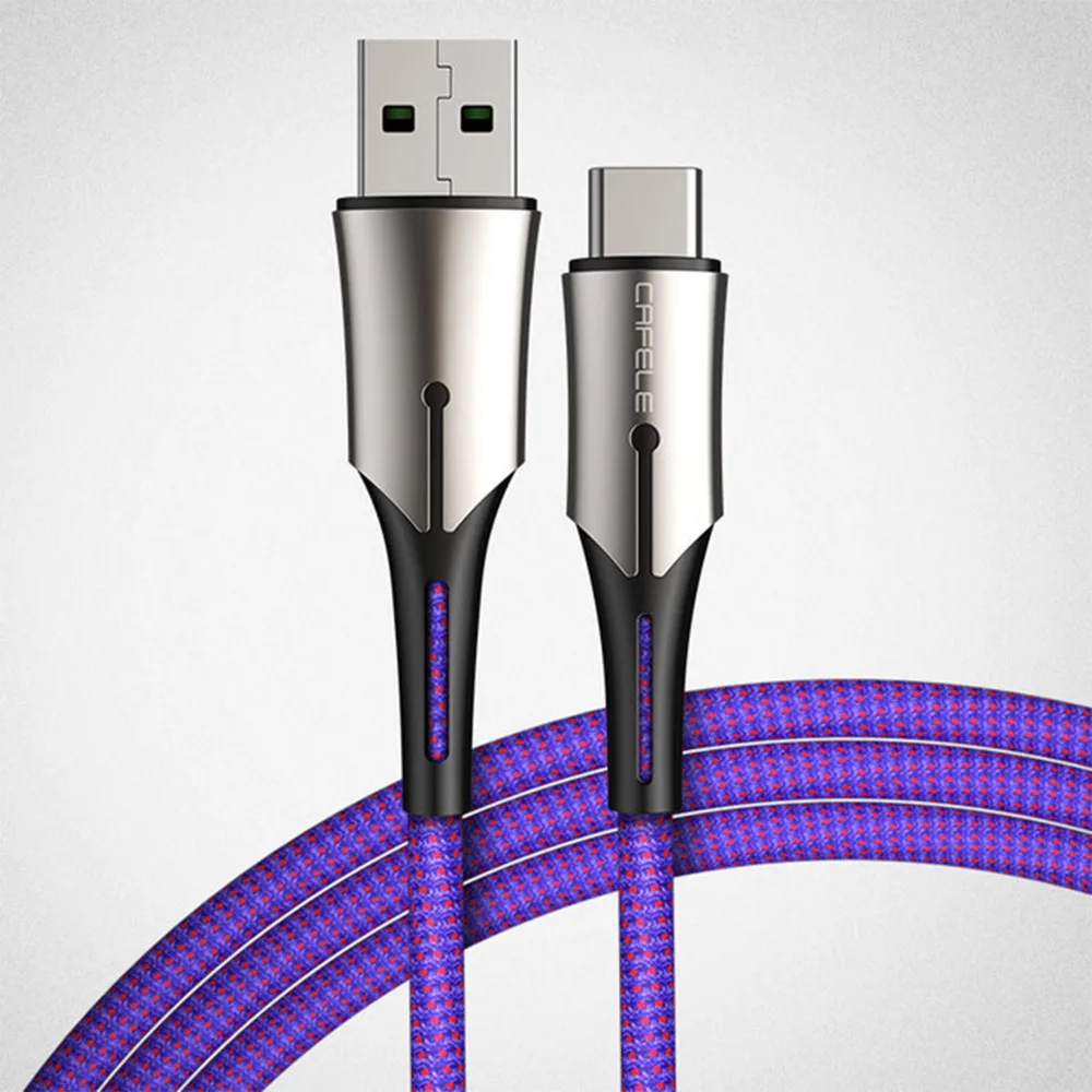 FDBRO 5A type C USB кабель для быстрой зарядки для huawei для samsung для телефонов Xiaomi Oneplus 100 см кабели синхронизации данных из цинкового сплава
