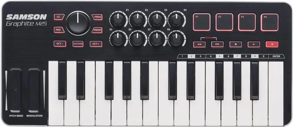 SAMSON サムソン USB/MIDI キーボード・コントローラー Graphite M25（並行輸入品） Samson-mini usb,graphite m25を備えた25キーのmidiコントローラー
