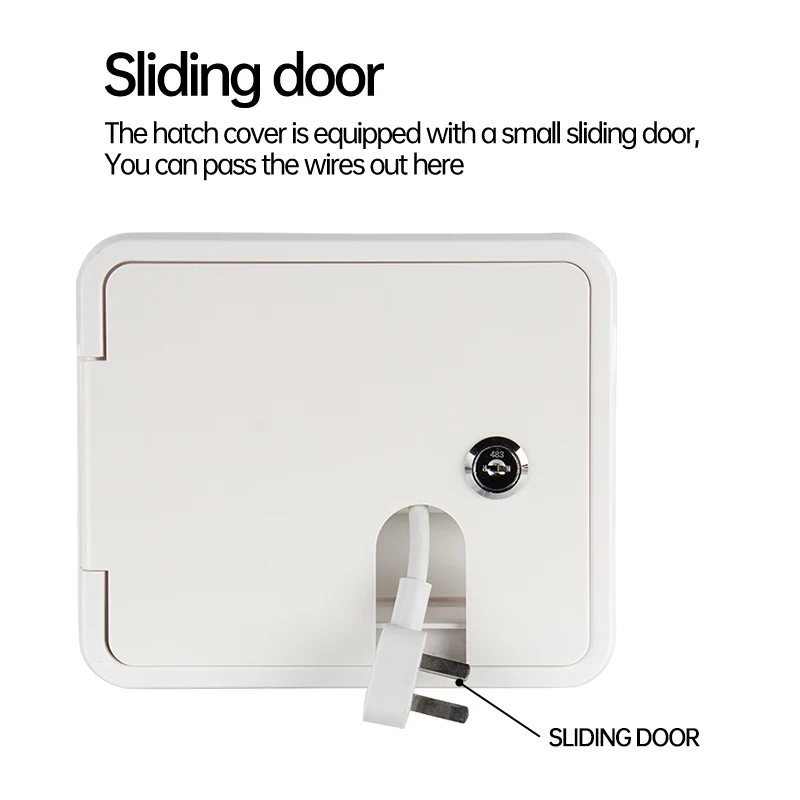 Boat Square Electric Cable Hatch Access Door & 2 Keys Electric Power Cord Cable Hatch For Marine RV Yacht Motorhome Camper boat cable hatch