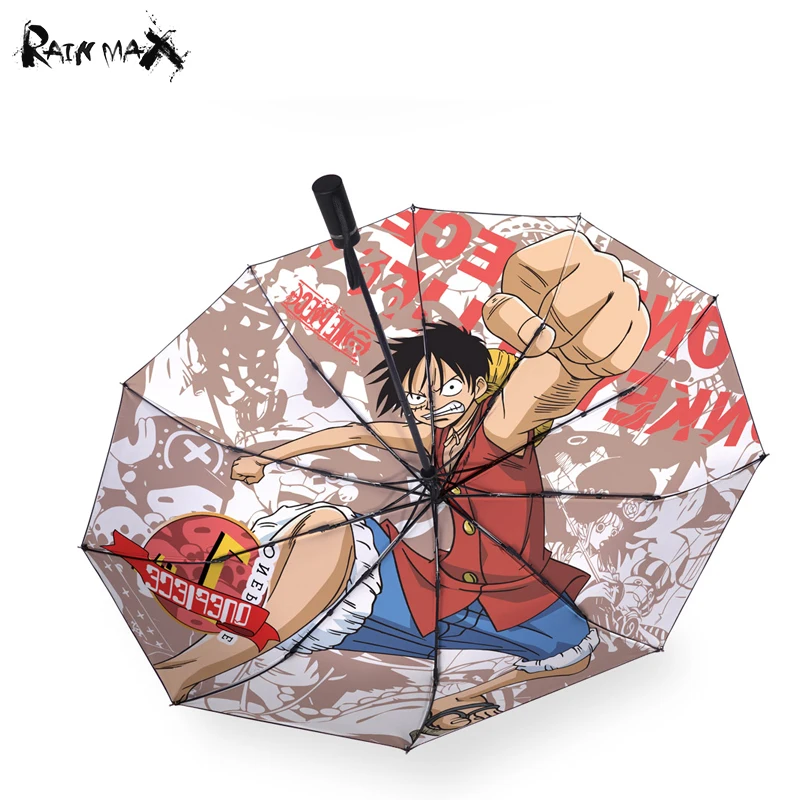 Аниме one piece Luff Zoro мультфильм самооткрывающийся складной зонт от солнца, дождя анти-УФ зонтик коллекционный Рождественский подарок Косплей Опора