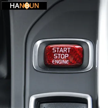 

Car Carbon Fiber Center Console One-Click Start Button Sticker Decoration Cover For Volvo XC60 S60 V60 V40 Interior Accessories