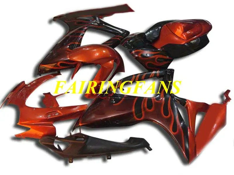 Мотоцикл обтекателя тела для GSXR600 750 K6 06 07 R 600 GSXR750 2006 2007 красный Обтекатели с