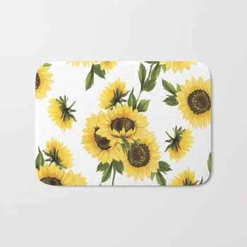 

Nordic Doormat Lovely Sunflower Bath Rug Non-Slip Floor Outdoor Indoor Front Door Mat Bathroom Rugs