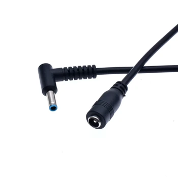 

High Quality 5.5*2.1mm To 4.5*3.0mm DC Power Charger Converter Adapter Right Angle Cable For HP Dell Blue Tips