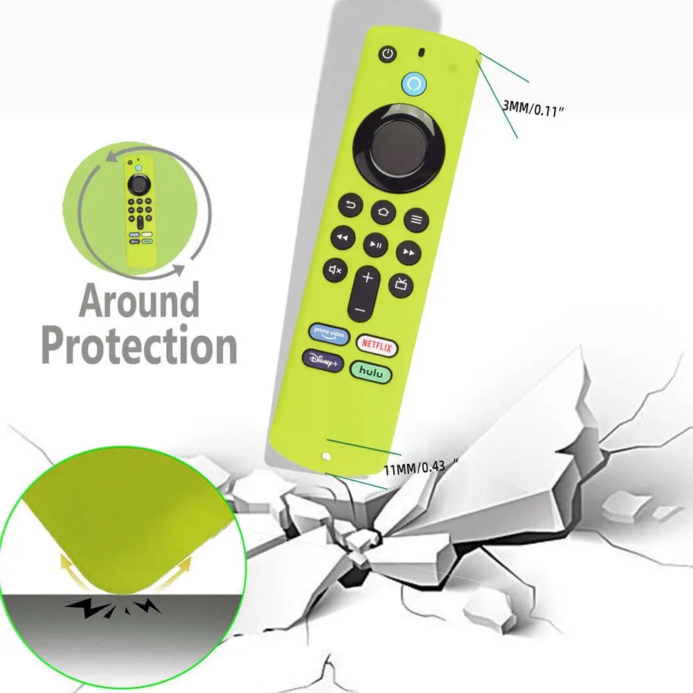 For Fire TV Stick 4k Max Smart TV Remote Control Silicone Shockproof Replacement Case With Lanyard Silicone Remote Case