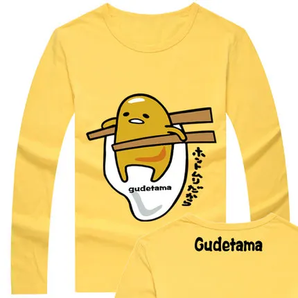 3 Gudetama футболка Косплей Костюм Аниме футболка Летняя хлопковая с длинным рукавом для мужчин и женщин футболки топы - Цвет: 3