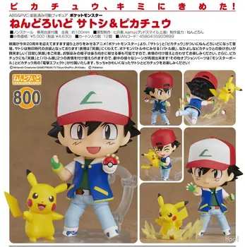 

TOMY Trendy Handmade Q Edition Earth Pokemon Pikachu Ash Ketchum Combination Set Changing Face Handmade Toy Gift Decoration