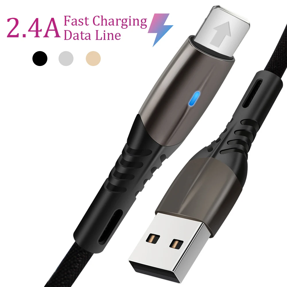 1 м 2.4A Быстрая зарядка данных USB зарядное устройство зарядный кабель для iPhone 11 Pro Max 6 S 6 S 7 8 Plus X XR XS MAX телефонный кабель аксессуары