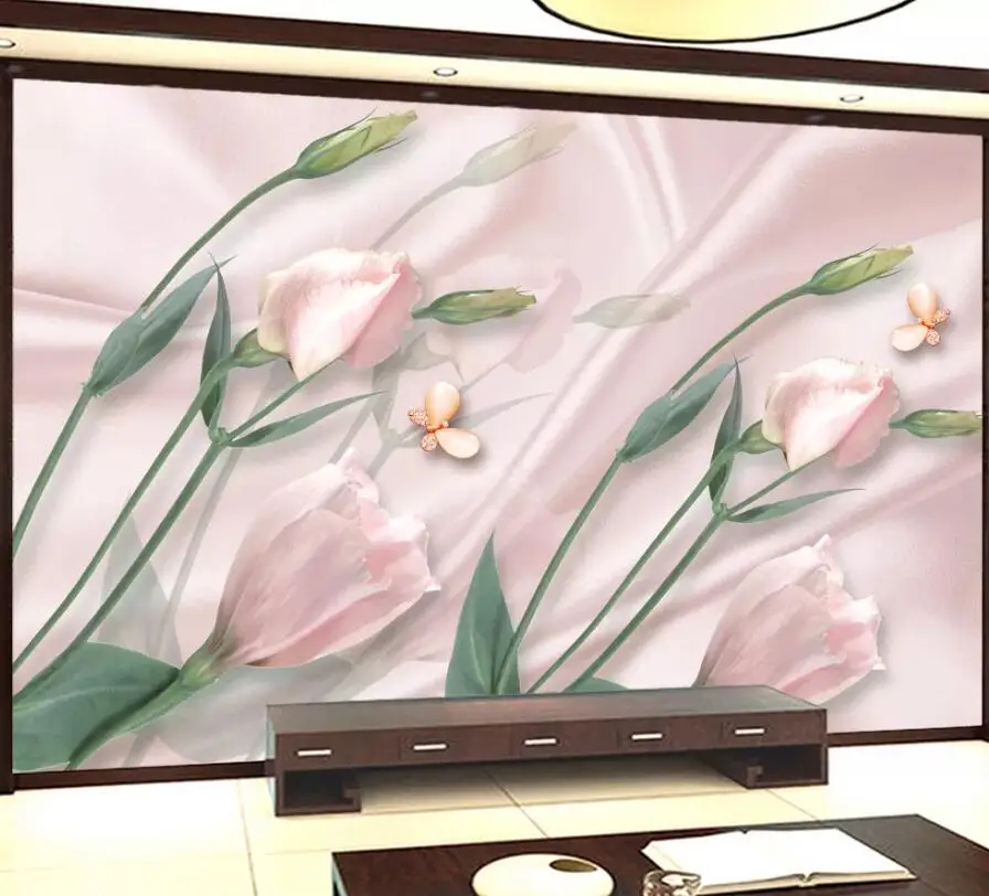 Beibehang papel де parede 3d Индивидуальные Большая фреска Мода обустройство дома чеканка Фея Цветок аромат 3D задний план стены