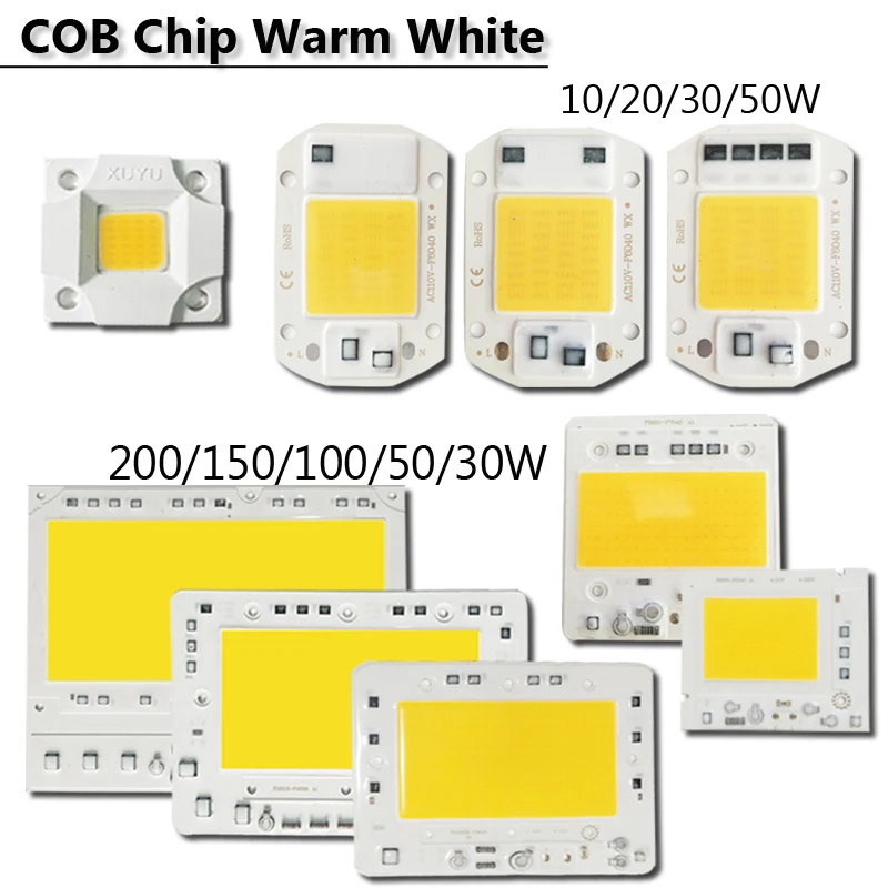10 Вт 20 30 50 100 150 200 COB Чип Dirver умный IC вход светодиодный светильник высокое мощность