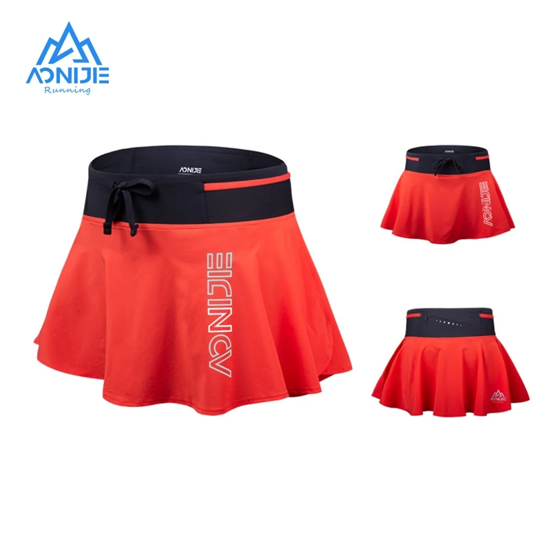 

AONIJIE Sports Skirt Women Female Quick Dry Pantskirt With Lining Invisible For Outdoor Trail Running Tennis Badminton Gym F5104