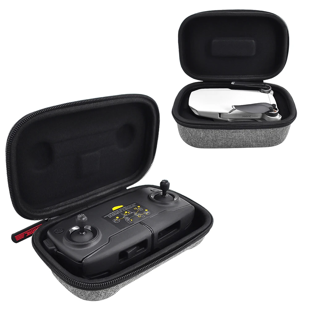 Drone And Remote Bag Жесткий двойной молнии сумка для дрона Ткань Оксфорд чехол для переноски защитный пульт дистанционного управления пакет хранения путешествия портативный для DJI Mavic Mini - Цвет: Drone And Remote Bag