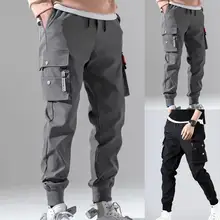 

Hot！Autumn Men Pants Hip Hop Harem Joggers Pants 2021New Male Trousers Mens Solid Multi-pocket Cargo Pants Skinny Fit Sweatpants