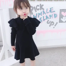 Humor Bear/вязаное платье для маленьких девочек; Осень-зима г.; Одежда для новорожденных малышей; Одежда для девочек; Детские платья принцессы