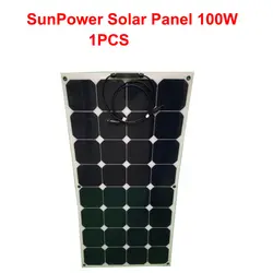 Sunpower Гибкая солнечная панель 100 Вт 200 Вт 300 Вт 400 Вт солнечное зарядное устройство для дома на колесах лодки на крыше 12 В зарядное устройство