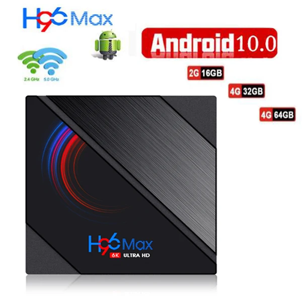 5 шт. H96 MAX H616 Smart Android 10 0 TV Box 16 ГБ 32 64 Гб телеприставка медиаплеер pk x96 mate max plus h96 mini