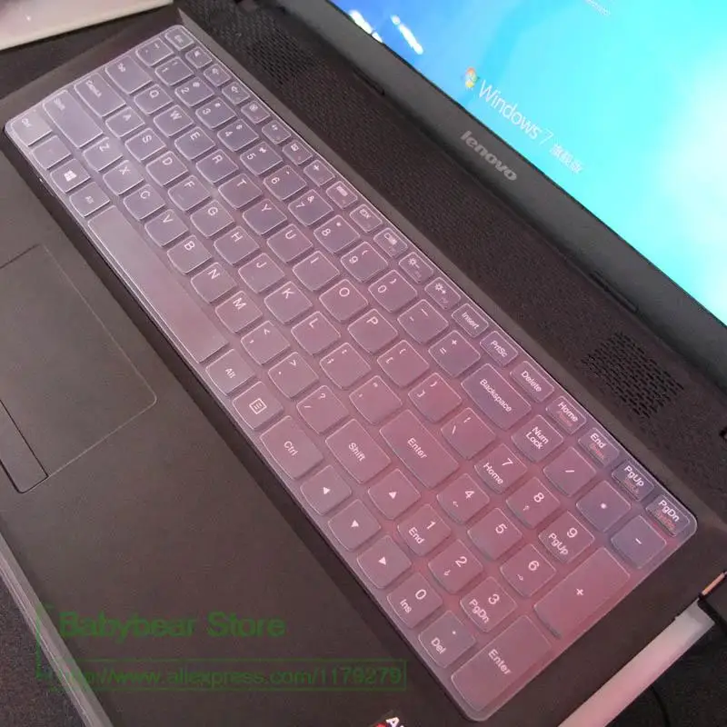 transparent Силиконовый чехол для клавиатуры для lenovo 15,6 дюймов Y50-70 G50-80 Z500 B590 G510 G580 Y510P Y50 G50 Y570 Z580 Z560 B580 V580 - Цвет: transparent