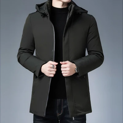 Mens Parkas Winter Warm Jacket Coats Men Fashion Casual Mens Winter Jackets and Coats Fleece Parkas Collar Detachable Clothes faux fur lined parka Parkas