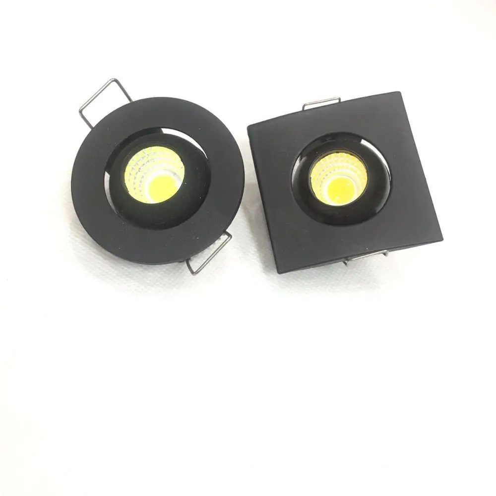

2019 Hot Selling 52mm Black Led Mini Cabinet Downlight 3w Sand Nickel Frame Recessed Ceiling No Flicker Spot Lights For Home