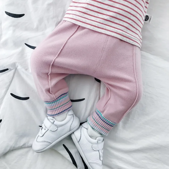 Owligbaby/ весенние однотонные штаны для малышей штаны для маленьких мальчиков и девочек 0-3 лет