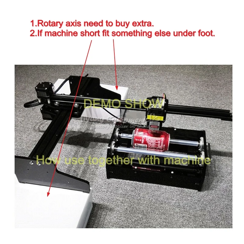 DIY CNC лазерный Настольный портативный 2417 4036 гравировальный станок 15 Вт маркировка этикеток дерево Металл Нержавеющая сталь чашка дополнительный вращающийся ось