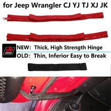 1 пара красный высокопрочный для Jeep Wrangler CJ YJ TJ XJ JK Регулировка ограничителя двери ремень контрольный ремень двери