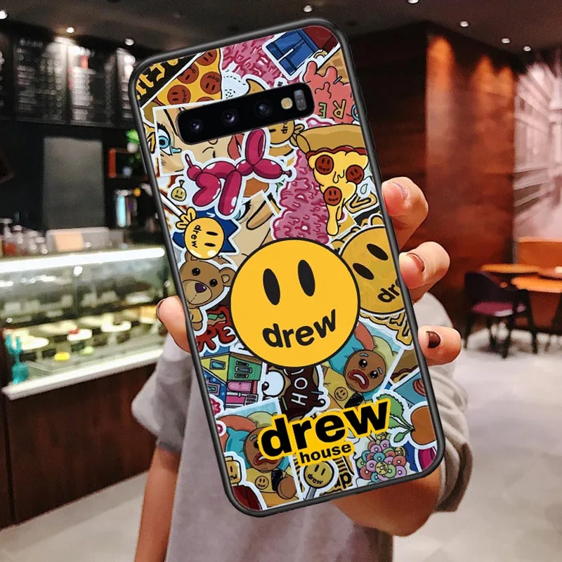 TPU Роскошный бренд Drew House, Джастин Бибер, мягкий чехол для телефона, для samsung Galaxy S7 Edge, S8, S9 Plus, S10 Lite, S10Plus, чехол со смайликом - Цвет: TPU