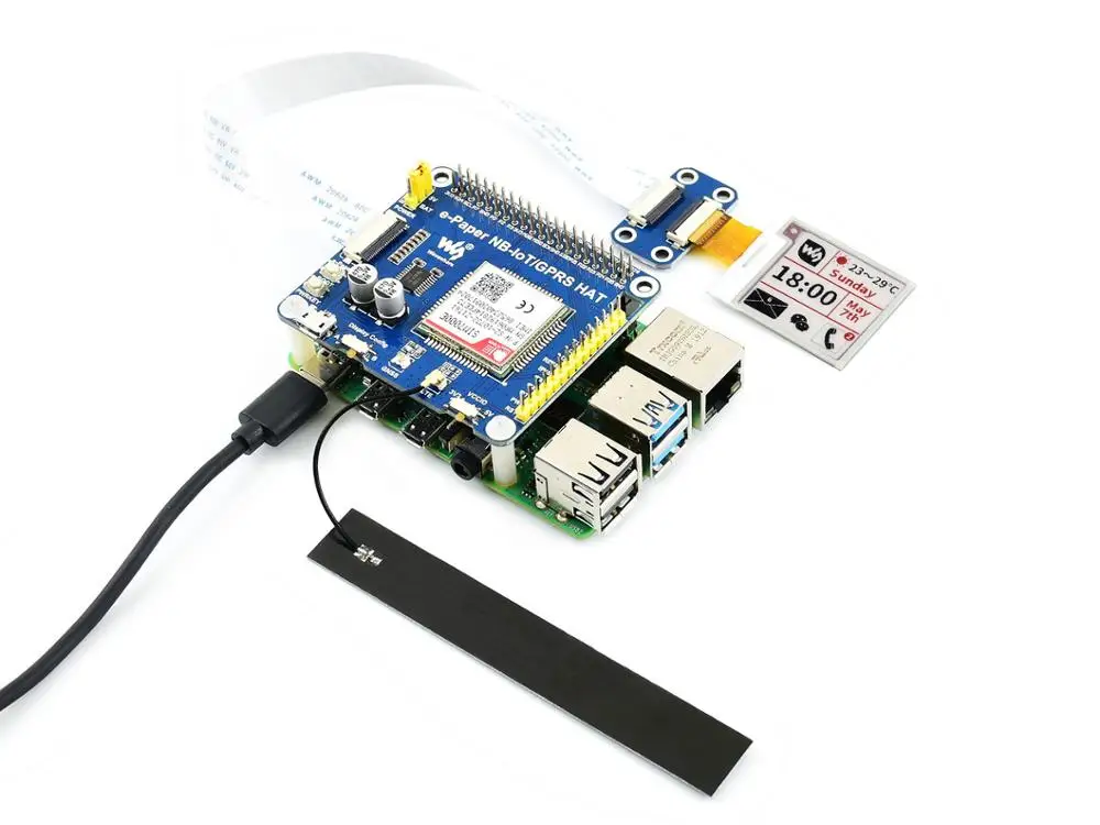Waveshare e-paper IoT драйвер HAT для Raspberry Pi, поддерживает NB-IoT/eMTC/GPRS